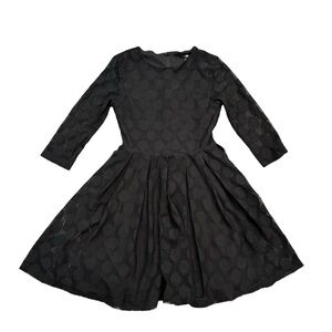 H&M Black Mesh Polka Dot Dress